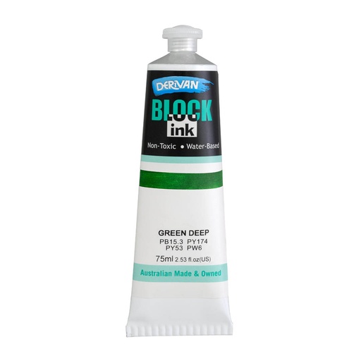 Derivan Block Ink Green Deep 75ml - Click Image to Close